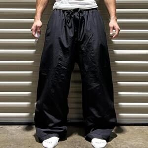 Vtg Y2K super baggy black athletic sweatpants